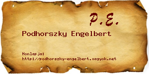 Podhorszky Engelbert névjegykártya